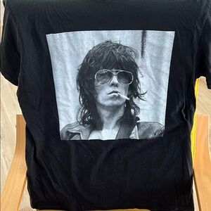 Black Rolling Stones Keith Richards Graphic T-Shirt 3/$35